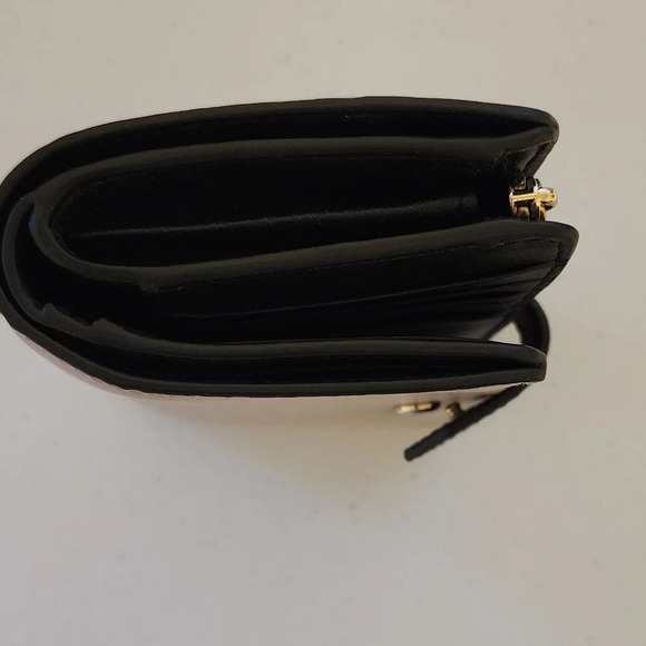 Kate spade Staci Colorblock Small Zip Around Wallet Warm Beige Black - Picture 3 of 9